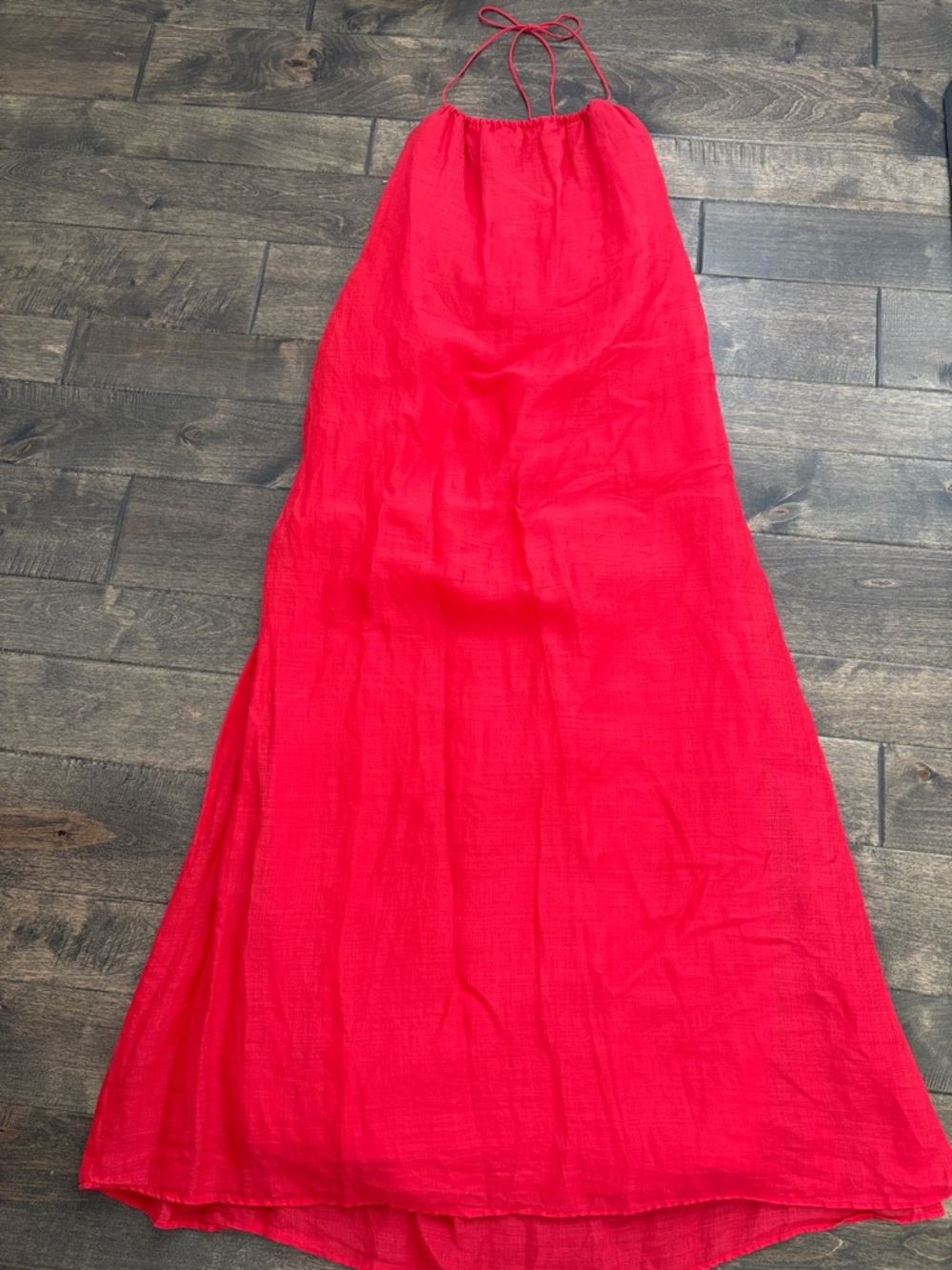 Banana Republic Bright Pink Halter Maxi Dress